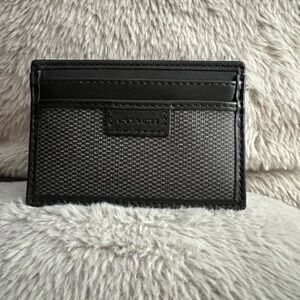 Coach Textured Black Card Holder